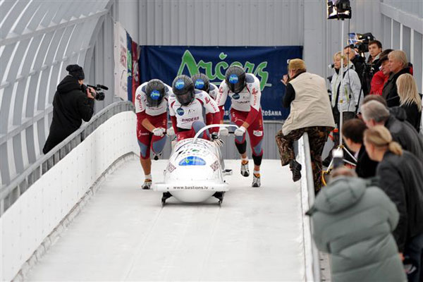Latvian bobsleigh team